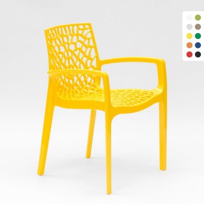 Chaise Design Jaune Avec Accoudoirs GRUYER