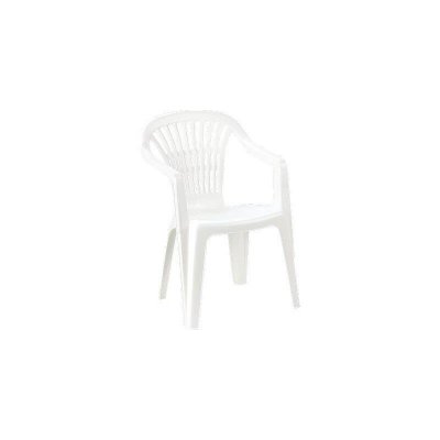 BLINKY Chaise empilable en r&eacute;sine couleur blanc mobilier de jardin SCI180BI