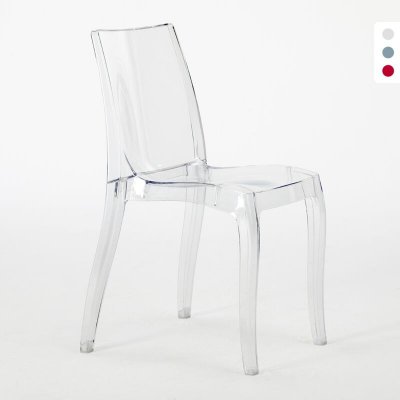 GRAND SOLEIL Chaise empilable LUCINDA - Polycarbonate - Cristal