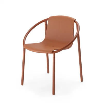 Chaise en acier et en bois terracotta Ringo - Umbra