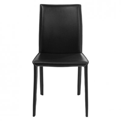 Chaise en cuir Milano noire Kare Design