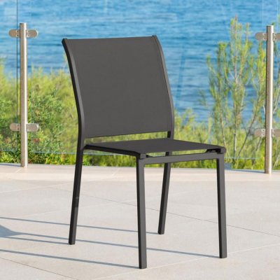 HESPERIDE Chaise ext&eacute;rieur Essentia graphite/anthracite Hesp&eacute;ride