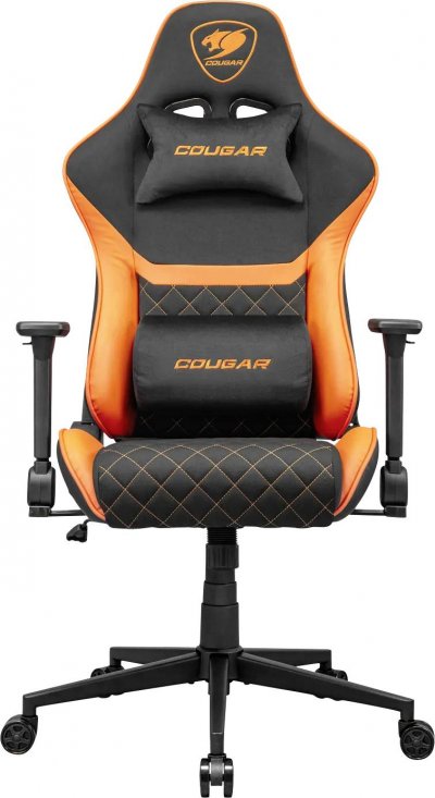 COUGAR Chaise Gaming -  - Armor One V2 F - Noir/Orange - 120kg - Accoudoirs 4D 