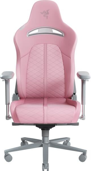 RAZER Chaise Gaming Enki Quartz Hauteur R&eacute;glable Simili Cuir Aluminium Rose