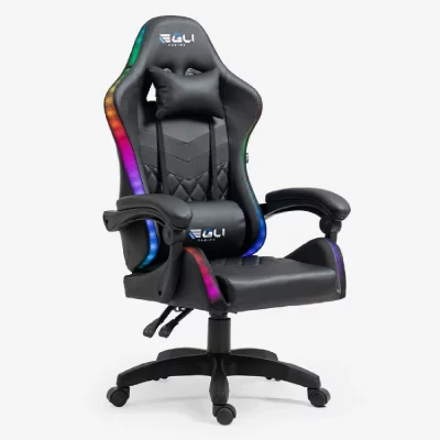 Chaise gaming et de bureau ergonomique inclinable led rgb the horde xl 