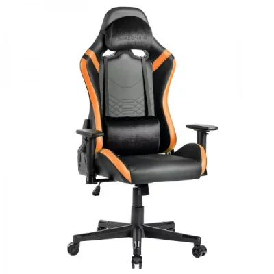 MARS GAMING Chaise Gaming Leather PU MGC-PRO, Accoudoirs 2D, Dossier Inclinable, Orange 