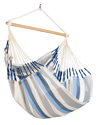 LA SIESTA Chaise-hamac comfort en tissu bleu clair