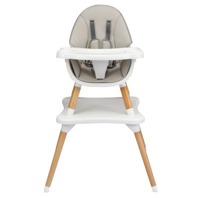 COSTWAY Chaise Haute B&eacute;b&eacute; Convertible 4 en 1 -  - Plateau R&eacute;glable - Coussin Amovible - Repose-Pieds