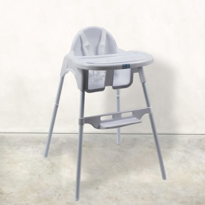 MONSIEUR BEBE Chaise haute b&eacute;b&eacute; r&eacute;glable hauteur et tablette - Blanc