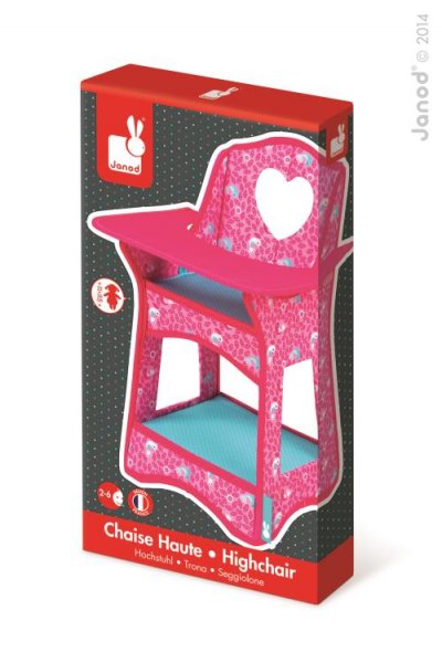 JNOD Chaise haute pour poup&eacute;e Janod Birdy Paradise