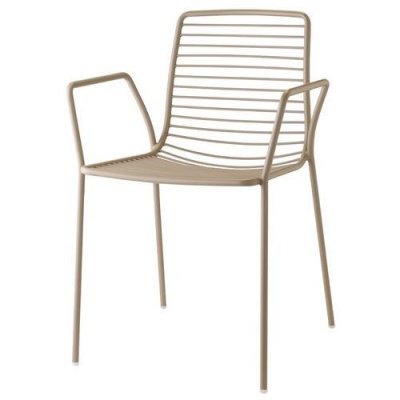 S CAB Chaise Lot de 2 fauteuils acier Summer taupe