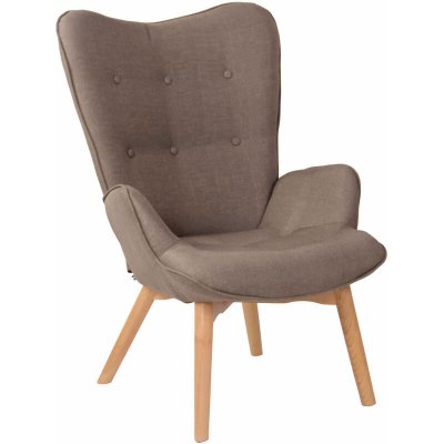 Chaise Lounge Durham en Tissu -Si&egrave;ge Taupe