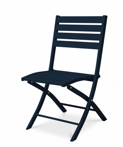 DCB GARDEN Chaise pliante de jardin en aluminium Marius bleu nuit