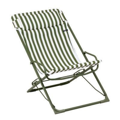 LAFUMA MOBILIER Chaise pliante  Transaswing Rayure vert herbe