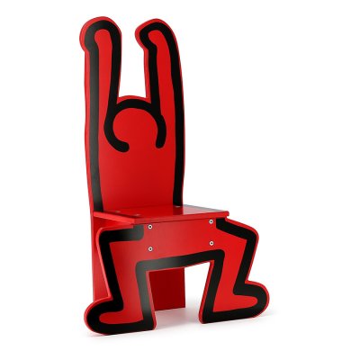 VILAC Chaise rouge Keith Haring  Jeux et jouets - Livraison gratuite - Rouge