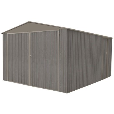 CHALET & JARDIN CHALET & JARDIN Garage en m&eacute;tal imitation bois vieilli - 12,5x15,7m