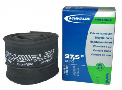 SCHWALBE Chambre &agrave; air VTT  AV21F 27.5x2.10-3.00 valve Schrader (40 mm