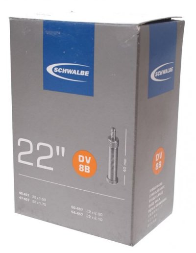 SCHWALBE Chambre &agrave; air VTT  DV8B 22x1.50-2.10 valve Hollandaise (40 mm
