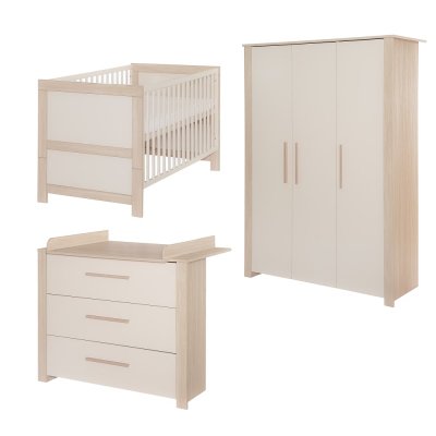 ROBA Chambre B&eacute;b&eacute; &Eacute;volutive Compl&egrave;te Avec Soft-close Momo Beige Cashmere - Ch&ecirc;ne