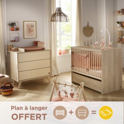 SAUTHON Chambre b&eacute;b&eacute; &eacute;volutive M&eacute;lin&eacute;e, Lit 120x60