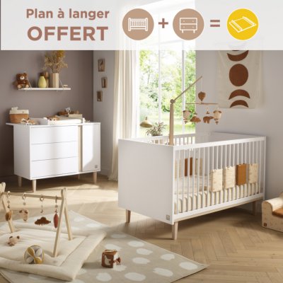 SAUTHON Chambre b&eacute;b&eacute; &eacute;volutive Paloma, Lit 140x70