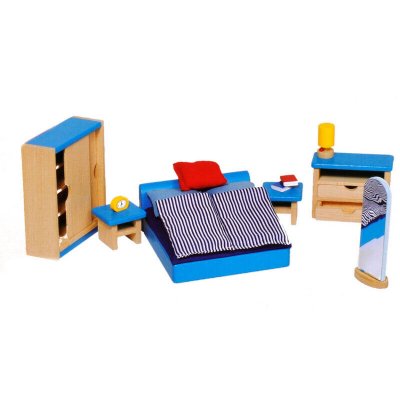 GOKI Chambre parentale pour maison de poup&eacute;es