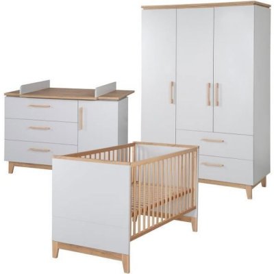 ROBA Chambre  Caro - Gris clair / Bois