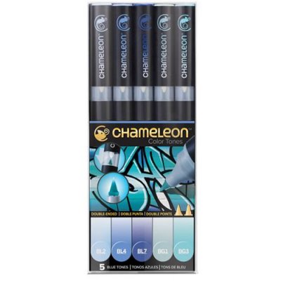 GENERIQUE Chameleon feutres couleurs tons bleu 5 feutres CT0513 - Multicolore U