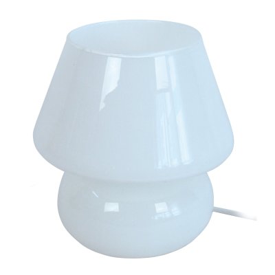 TOSEL CHAMPIGNON - Lampe de chevet champignon verre blanc