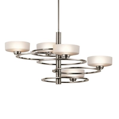 KICHLER Chandelier aleeka 4x40w argent