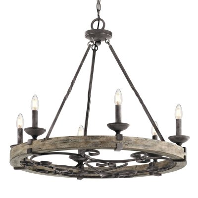 KICHLER Chandelier interieur taulbee zinc 6x60w e14 h741-2529mm