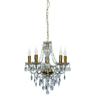 TRIO Chandelier l&uuml;ster laiton poli 5x40w e14