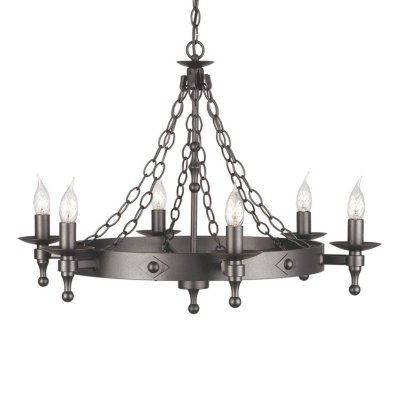 ELSTEAD Chandelier Warwick Graphite noir 54 Cm