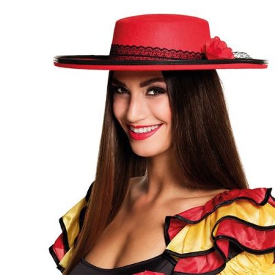 BOLAND BV Chapeau danseuse espagnole rouge femme