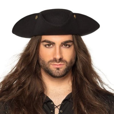 BOLAND BV Chapeau de Pirate Amiral Noir