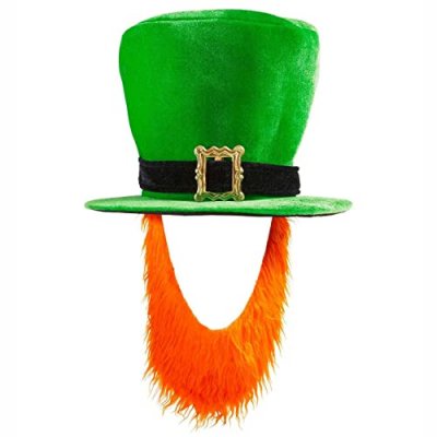 WIDMANN Chapeau haut de forme avec barbe adulte Saint Patrick taille unique