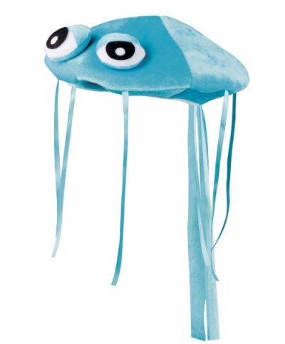 BOLAND Chapeau m&eacute;duse bleue en peluche adulte