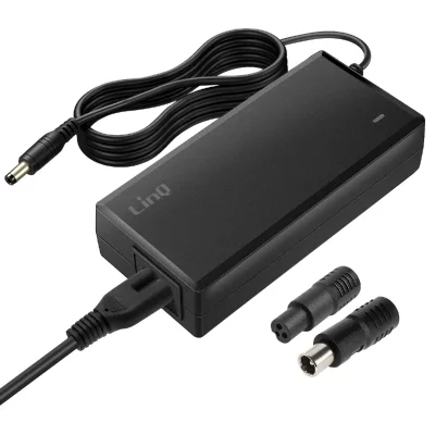 LINQ Chargeur 84w Pour Trottinette &Eacute;lectrique Xiaomi, Ninebot Et Autres, C&acirc;ble 1.5m  Noir