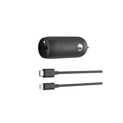 BELKIN Chargeur allume-cigare  USB C 20W + cable noir 