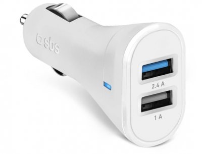 SBS Chargeur allume cigare Chargeur De Voiture Avec Deux Ports Usb 12 Watt