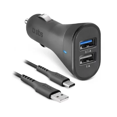 SBS Chargeur allume cigare Kit De Recharge Usb-Type C Pour Voiture