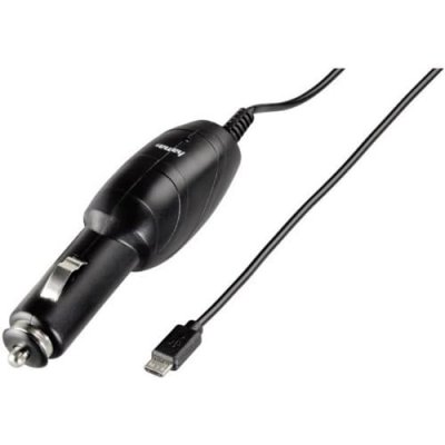 HAMA Chargeur allume-cigare micro USB, Noir, 2,4A - Neuf