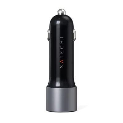 SATECHI Chargeur allume cigare  USB-C 72 W Gris sid&eacute;ral 
