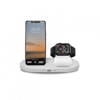 WE Chargeur induction Dock de charge induction Apple 3-en-1 Blanc