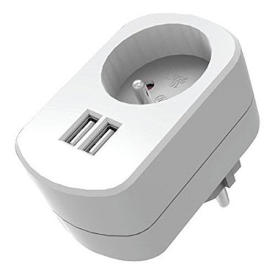 MOBILITY LAB Chargeur Mural + 2 Ports Usb 2.1a - Tel307954 - Blanc Ml - Le Chargeur