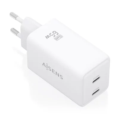 AISENS Chargeur mural  ASCH-65W2P078-W Blanc 65 W