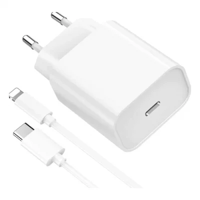 LITTLE BOUTIK Chargeur Rapide 18W pour iPhone - Cable USB-C Lightning