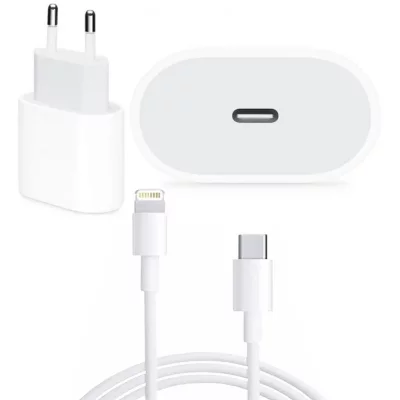 VISIODIRECT Chargeur rapide 20w + cable usb-c lightning pour iphone se 2020 - -