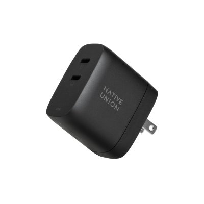 NATIVE UNION Chargeur rapide  GaN PD 67 W Double USB-C Noir