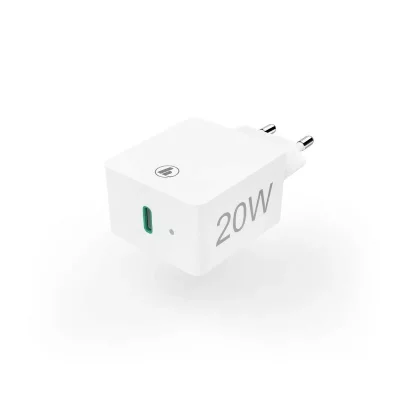 HAMA Chargeur Rapide, USB-C, PD/Qualcomm&reg;, Mini-Chargeur, 25 W, Blanc